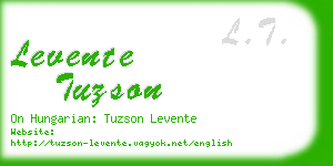 levente tuzson business card